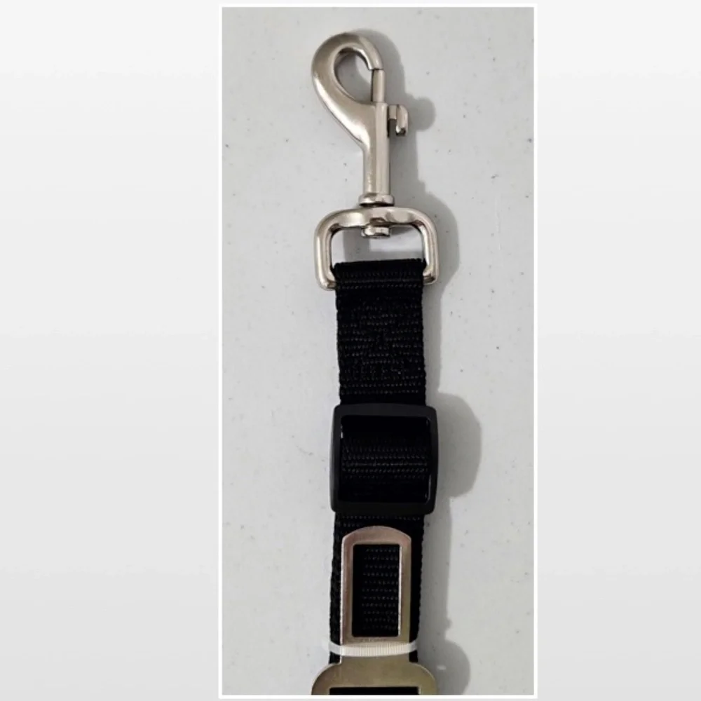 New Pet Dog Seatbelt Restraint Medium Leash Car Safety Black Silver Removable NW
